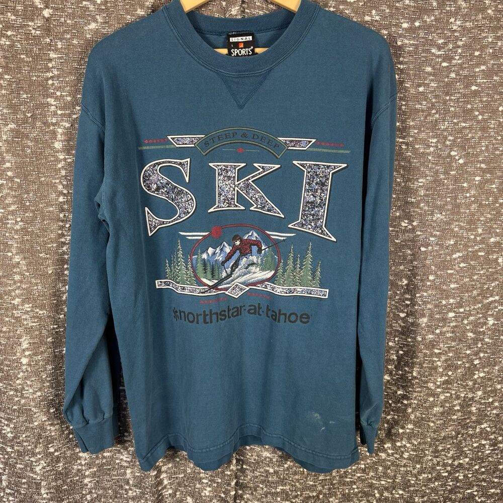 Vintage Signal Sports L‎ Steep & Deep Ski Northstar-At-Tahoe Graphic Long Sleeve